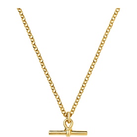 Chunky T-Bar Pendant Chain Necklace