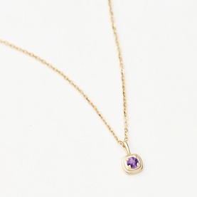 Fine February Birthstone Pendant Necklace