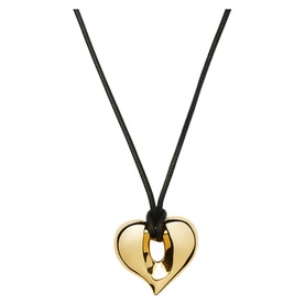 Molten Heart Pendant Cord Necklace