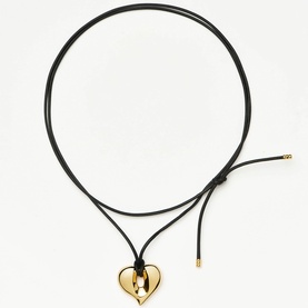 Molten Heart Pendant Cord Necklace