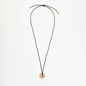 Molten Heart Pendant Cord Necklace