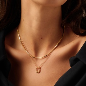 Lunar Horseshoe Pendant Necklace