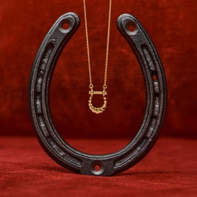 Lunar Horseshoe Pendant Necklace