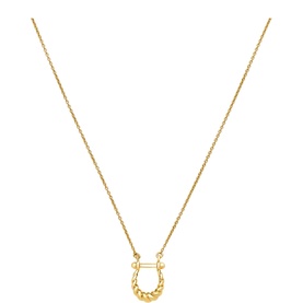 Lunar Horseshoe Pendant Necklace