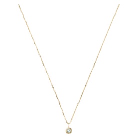 Fine March Birthstone Pendant Necklace