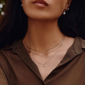 Fine March Birthstone Pendant Necklace