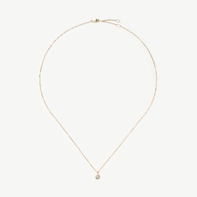 Fine March Birthstone Pendant Necklace