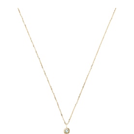 Fine March Birthstone Pendant Necklace