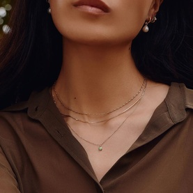 Fine May Birthstone Pendant Necklace