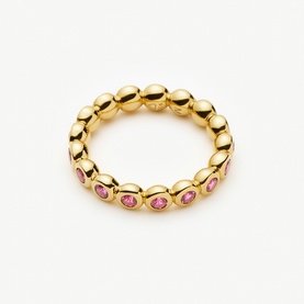 Tennis Eternity Beaded Stacking Ring