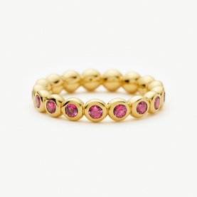 Tennis Eternity Beaded Stacking Ring