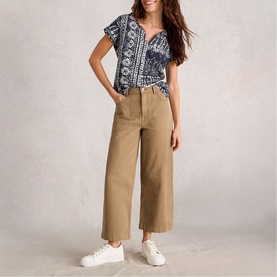 Tia Cropped Wide Leg Jeans