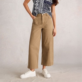 Tia Cropped Wide Leg Jeans