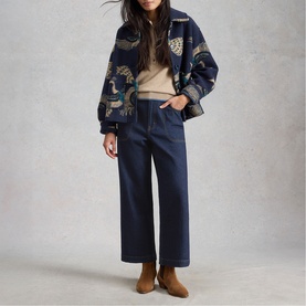 Tia Cropped Wide Leg Jeans