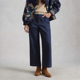 Tia Cropped Wide Leg Jeans