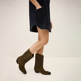 Curtis Suede Cowboy Boots