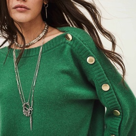 Classy Button Detail Knitted Sweater