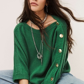 Classy Button Detail Knitted Sweater
