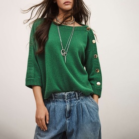 Classy Button Detail Knitted Sweater