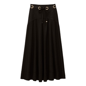 Ponia Eyelet Flared Skirt