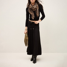 Ponia Eyelet Flared Skirt