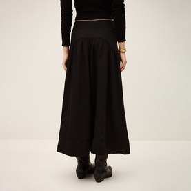 Ponia Eyelet Flared Skirt