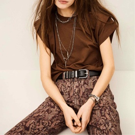 Pio Shoulder Pad Boxy T-Shirt