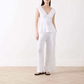 Cropped Wide Leg Trousers