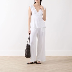 Cropped Wide Leg Trousers
