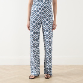 Abate Printed Straight Leg Trousers