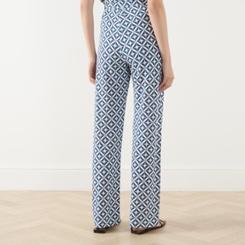 Abate Printed Straight Leg Trousers