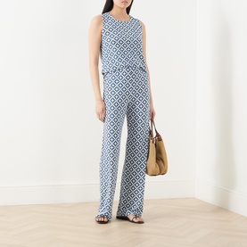 Abate Printed Straight Leg Trousers