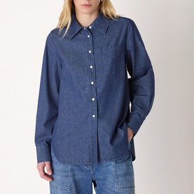 Patch Pocket Denim Casual Shirt