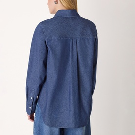 Patch Pocket Denim Casual Shirt