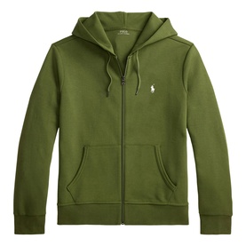 Embroidered Pony Logo Zip Hoodie