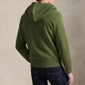 Embroidered Pony Logo Zip Hoodie