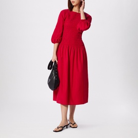 Wide Spaced Shirred Dress