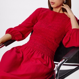 Wide Spaced Shirred Dress