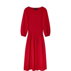 Wide Spaced Shirred Dress