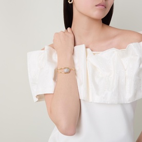 Solanales Crystal Pebble Clasp Bracelet