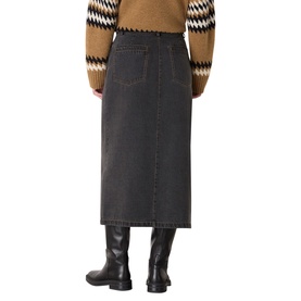 Denim Button Wrap Skirt