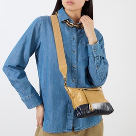 Nessah Patchwork Logo Crossbody Bag