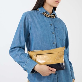 Nessah Patchwork Logo Crossbody Bag