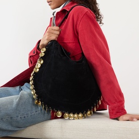 Oskan Medallion Suede Hobo Bag