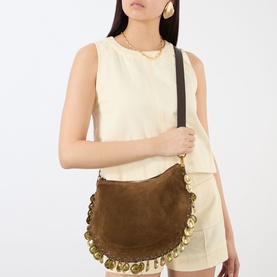 Oskan Soft Zip Medallions Crossbody Bag