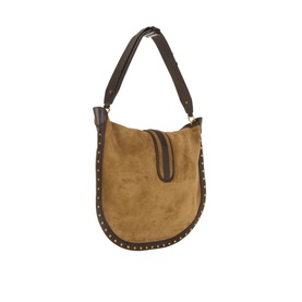 Oskan Medallion Suede Hobo Bag