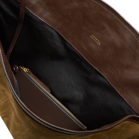 Oskan Medallion Suede Hobo Bag
