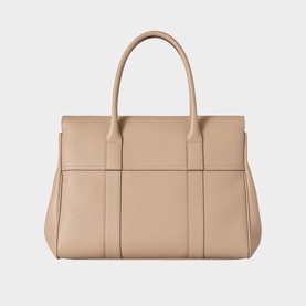 Mulberry Bayswater Small Top Handle Bag in Crumpet leather with soft gold-tone hardware, postman's lock closure and dual top handles