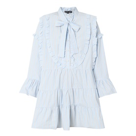 Dawn Striped Mini Shirt Dress