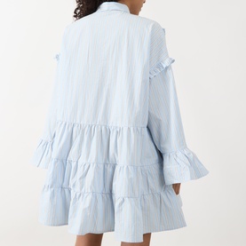 Dawn Striped Mini Shirt Dress